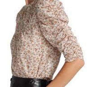 Veronica beard floral cotton blouse/ Bocke